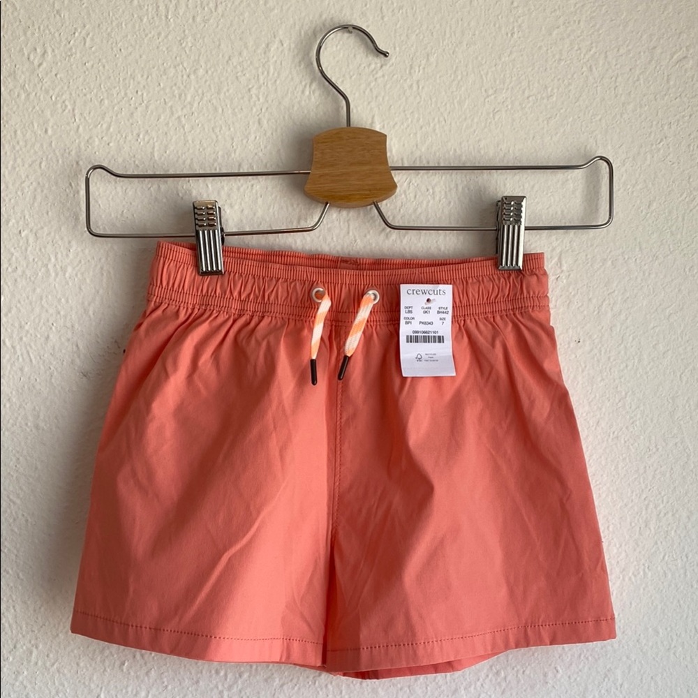J Crew NWT Crewcuts Coral Swim Shorts boys size 7